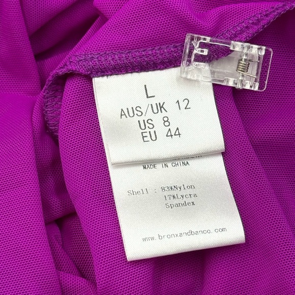 🆕 BRONX & BANCO 🧿 NWOT Monica Off-Shoulder Gown, Fuschia - Sz L - US 8 - Picture 14 of 16